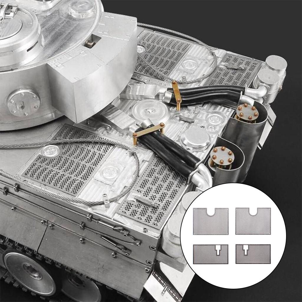 Heng Long Rc Tank 1/16 Upgrade Metal - Ensemble de plaques de protection en